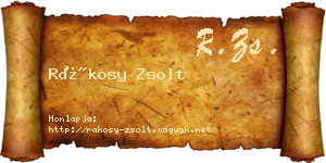 Rákosy Zsolt névjegykártya